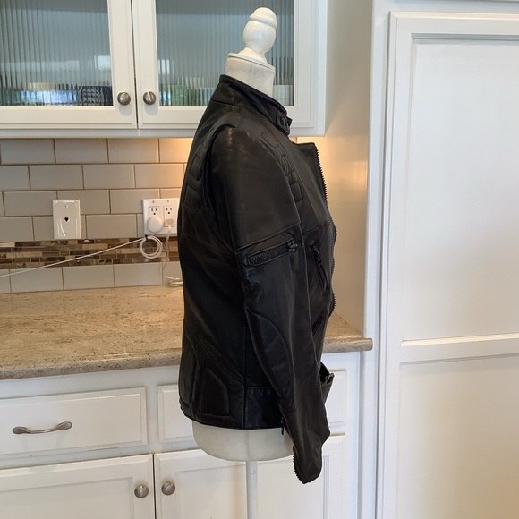 Vintage Hein Gericke Harley Davidson Black Leather Motorcycle Jacket Sz 36 - Picture 3 of 11